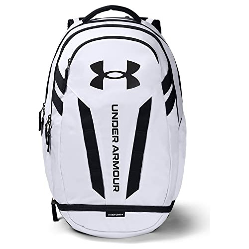 Under Armour Mochila Hustle 5.0 Unisex Para Adultos, Blanco 