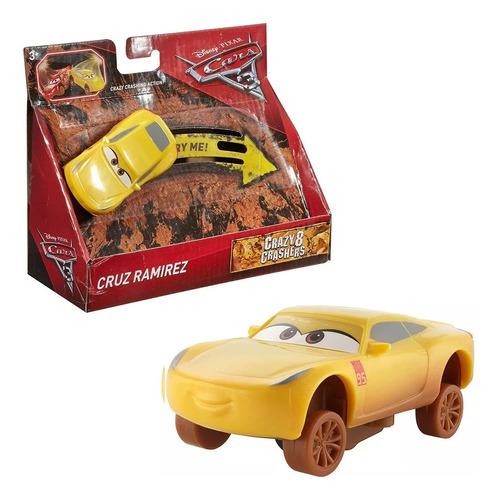 Carrinho Corredores Crazy Cruz Ramirez Carros 3 Disney Pixar