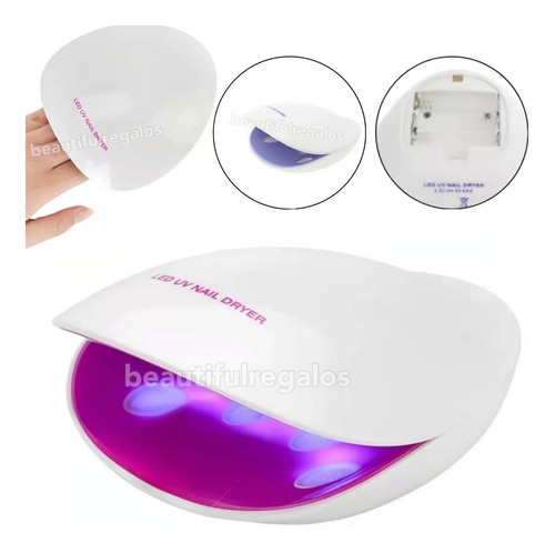 Cabina Dryer Led Uv Nail Semipermanente Gel Manos 6w Pilas 