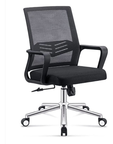 Silla De Oficina De Malla Ergonómica Top New Model Negra