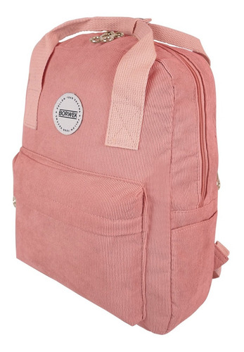 Imagen 6 de 9 de Mochila Borwek De Corderoy Porta Notebook 13'' Oficina.