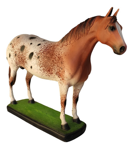 Escultura De Resina Cavalo Appaloosa Grande Realista Equino