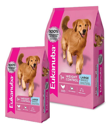 Imagen 2 de 2 de Mars Petcare Eukanuba Weight Control Perro Adulto - Grande - Mix - 15 kg - Bolsa - Seca
