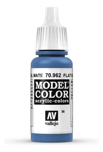 Vallejo Model Color 17ml Pintura Acrílica Color 56 Azul Mate 70.962