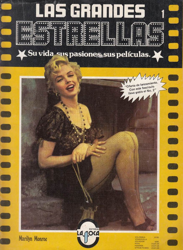 1980 Marilyn Monroe Colombia Cover Magazine Fotos Interiores