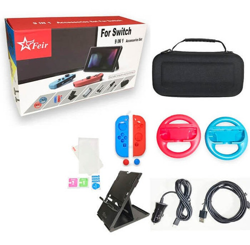 Kit 9 Em 1com Acessórios Para Nintendo Switch Completo