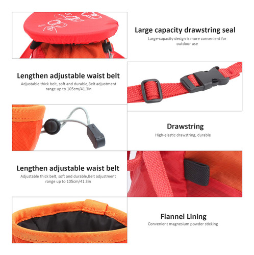 Bolsa De Tiza De Magnesio Para Escalada En Roca Y Boulder
