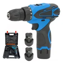 Comprar Taladro Atornillador Inalámbrico De 10mm Taladro 12v + 2 Baterías + Maletín Con Accesorios