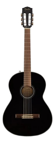 Guitarra criolla clásica Fender Classic Design CN-60S para diestros negra satin