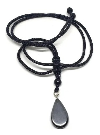 Imagen 1 de 1 de Collar De Piedra Hematite Forma De Gota
