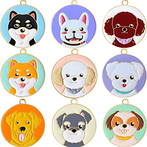 18 Charms De Perro De Esmalte Hacer Joyas, Charms De An...