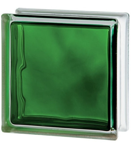 Ladrillo Vidrio Nube Colores Intensos 19x19cm Brilly Emerald