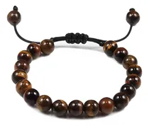 Comprar Pulsera Hombre Ojo De Tigre Piedra Natural Negro Joya Regalo