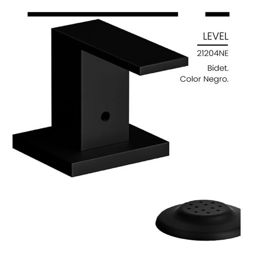 Imagen 5 de 8 de Grifería Piazza Bidet Level 21204ne Negro Con Transferencia