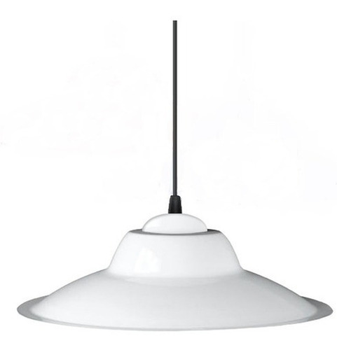 Lampara Colgante China Chapa 32cm Blanca Apto Led E27 R