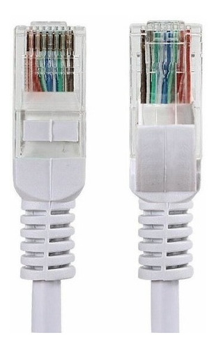 Cable De Red Utp Categoria 6 Blanco De 5 Metros