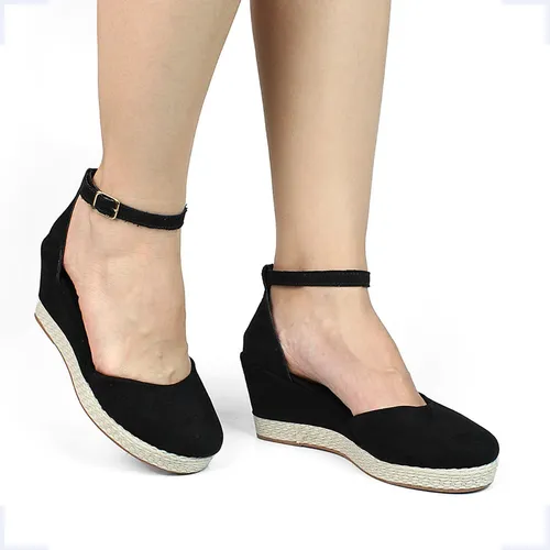 Sandalia salto baixo best sale anabela