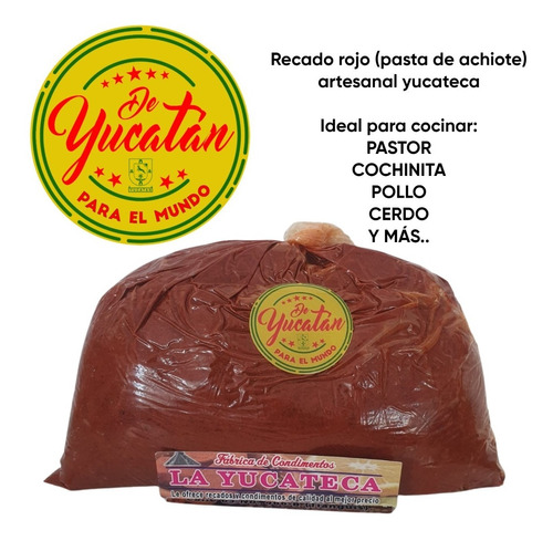 3kg De Recado Rojo (pasta De Achiote) Artesanal De Yucatán