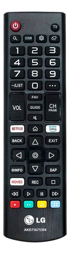 Controle Remoto LG Electronics Do Brasil Ltda. Akb75675304 Preto