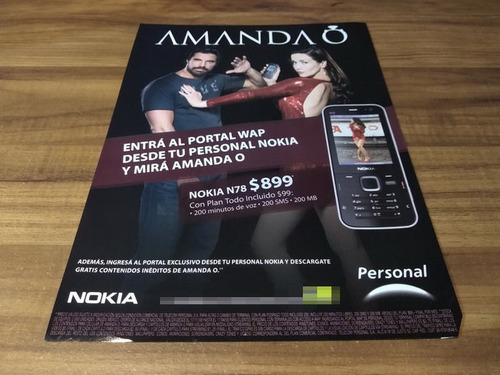 (pg595) Natalia Oreiro * Publicidad Nokia