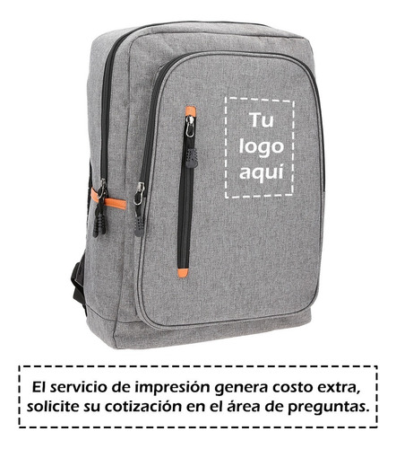 Imagen 2 de 10 de Mochila Para Laptop De 16 Pulgadas Con 3 Compartimentos