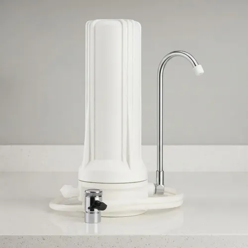 Purificador Agua Sobre Mesada Filtro Canilla Reduce Cloro Blanco