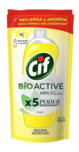 Detergente Cif Bio 450ml Repuesto