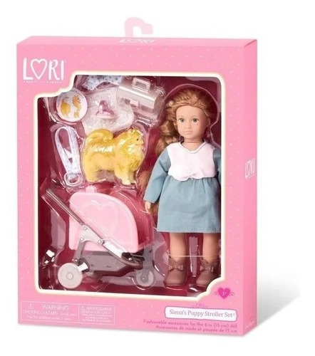 Imagen 2 de 2 de Muñeca Coleccionable Lori Siena Con Mascota Y Accesorios 15cm