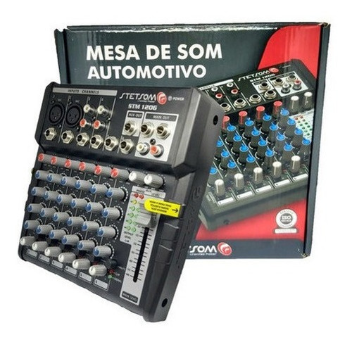 Imagem 1 de 8 de Mesa De Som Automotivo Stetsom Stm1206 12v Liga Na Tomada