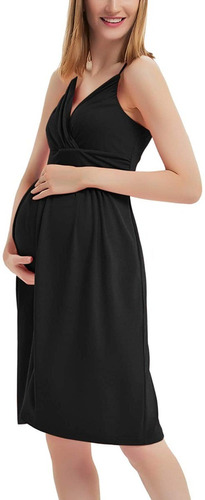 Ginkana  Vestido Maternidad Mujer Negro Talla Tirantes Ajust