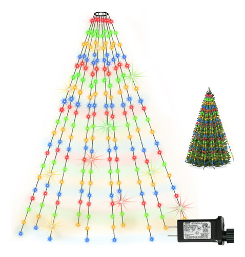 Luz Arbol Navidad Modo Iluminacion Led Pie Linea Hada Para