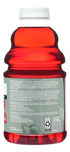 Néctar Para Colibrí 1 Unidad 946 Ml Color Rojo