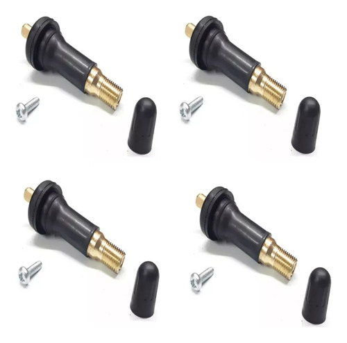 Jogo De Válvula Tpms Sensor Bico De Pneu Onix Prisma 4 Und