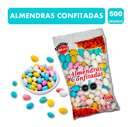 Dulces Almendras Confitadas De Mabú - Bolsa De 500 Gramos.