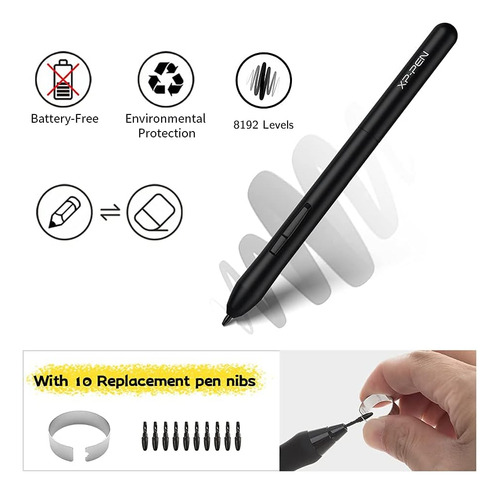 Mesa Digitalizadora Xp-pen Deco Fun S Preta Portátil