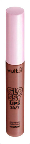 Batom Vult Glossy Lips 24/7 Pessego Cintilante 5,2ml Acabamento Gloss