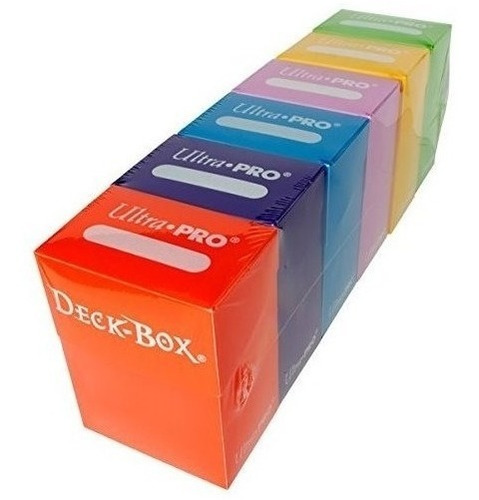 Caja De Cubierta Ultra-pro, Juego De 6 (naranja, Morado, Azu