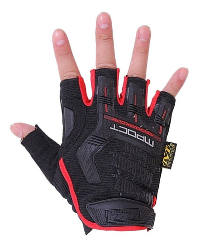 Guantes Mpact Rojo Protección De Impacto Extrema Moto