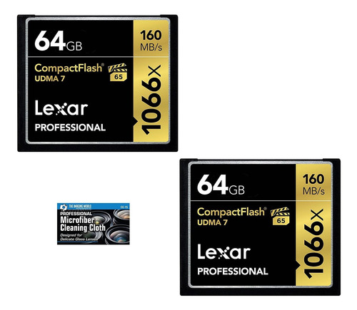 Tarjeta De Memoria Lexar, 64gb, 1066x, 2 Piezas