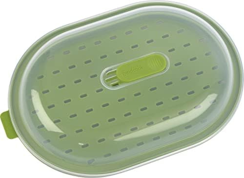 Vaporizador De Verduras Y Pescado Para Microondas De Plástic