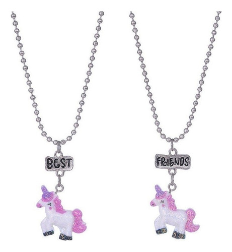 Collar Unicornio Mejores Amigos Best Friends Full Color Modelo 2