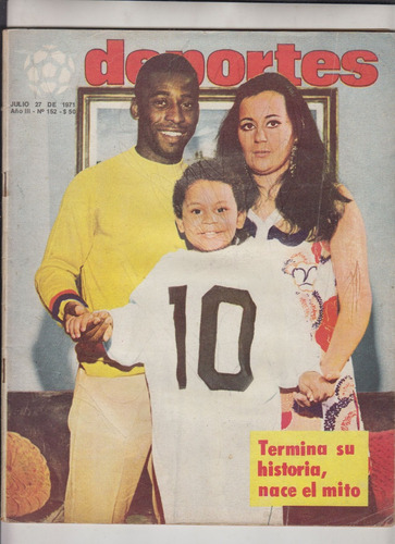 1971 Futbol Rara Fotografia Rey Pele En Tapa Revista Uruguay