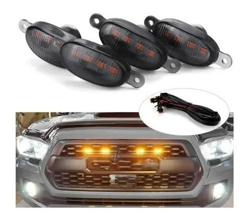 Luces Delantera  X4 Luz Led Tipo Raptor Universal Rejilla