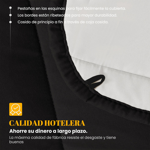 Edredón Acolchao Doble Vista Para Toa Stación Queen Diseño E La Tela Rayas 223cm×223cm Color Negro Rayas