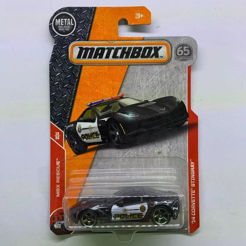 Matchbox Mbx Rescue Corvette Stingray 14 Police Negro