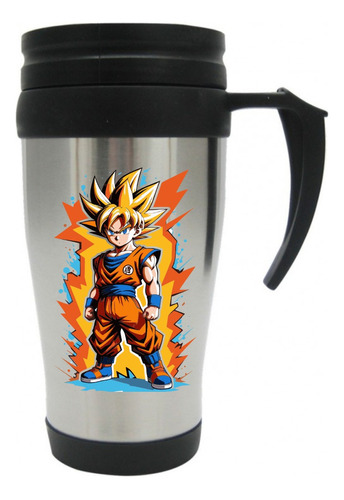 Vaso Viajero Metalico Dragon Ball Super Sayayin Mugs 