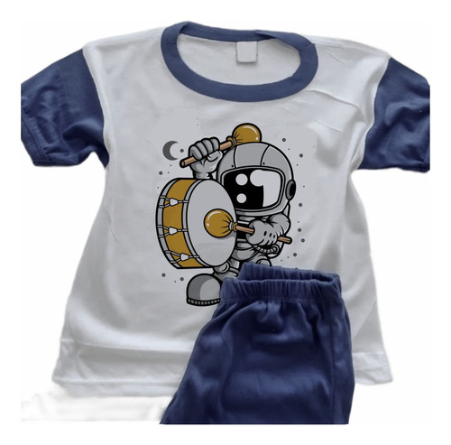 Pijamas Infantiles Estampados Astronauta Con Bombo - 0938