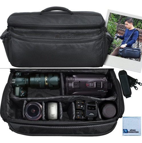 Bolsa Extragrande Para Equipo De Videocamara Nikon Dslr Y +