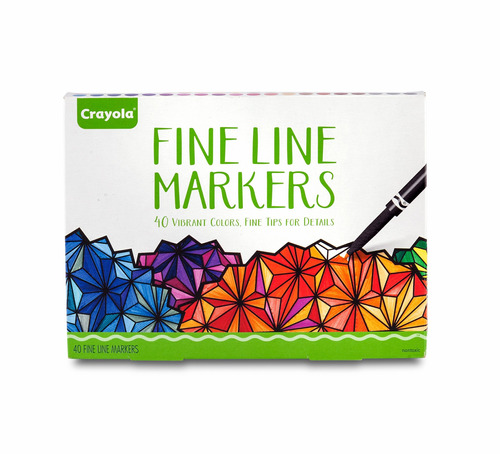 Crayola Fine Line Markers, 40 Count, Assorted Colors, Adult