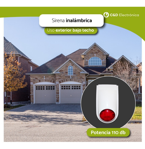 Sirena Inalámbrica De Exterior Luz Estroboscópica-smartalarm